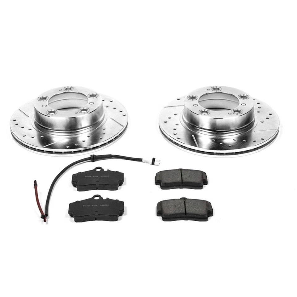 K857 Powerstop conjunto de 2 rodas disco de freio e kits de pastilhas traseiras para Porsche Boxster - Imagem 3 de 3
