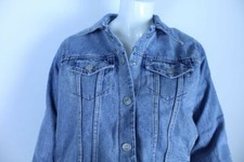 ZARA GIACCA GIUBBINO GIUBBOTTO CHIODO JEANS DONNA TAGLIA S 