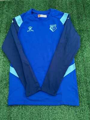 Watford FC blau Trainingspullover Kelme Kit | Herren Erwachsene Small Fußball Oberteil