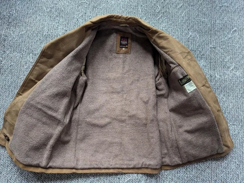 vintage TRENCH COAT leather BELTED jacket 40 brown NORFOLK faux suede SHERLOCK image 6