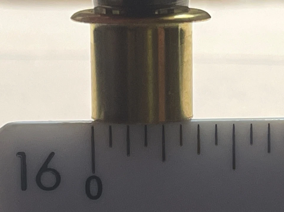 Drum Air Vent Grommet Long (3/8”x3/8”)BRASS will FIT some GRETSCH Badges & More - Image 4 of 4