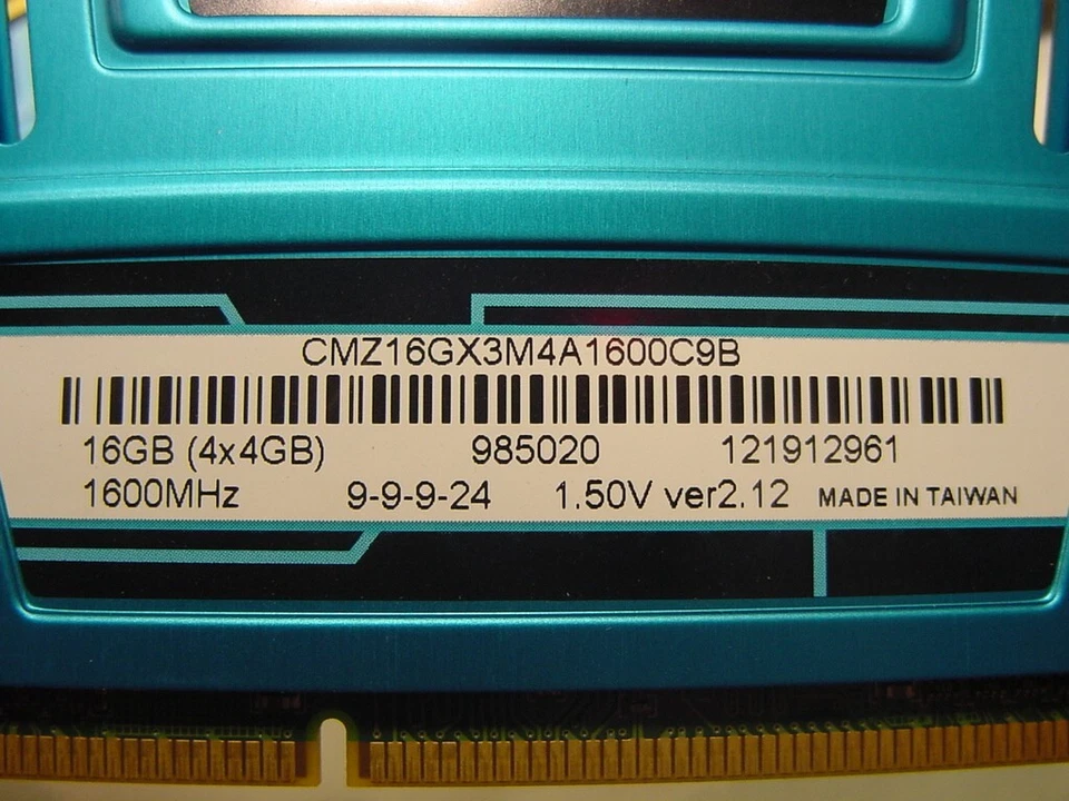 COMPUTER MEMORY - CORSAIR VENGEANCE 16GB (4x4GB) CMZ16GX3M4A1600C9B 1600Mhz - Image 4 of 4