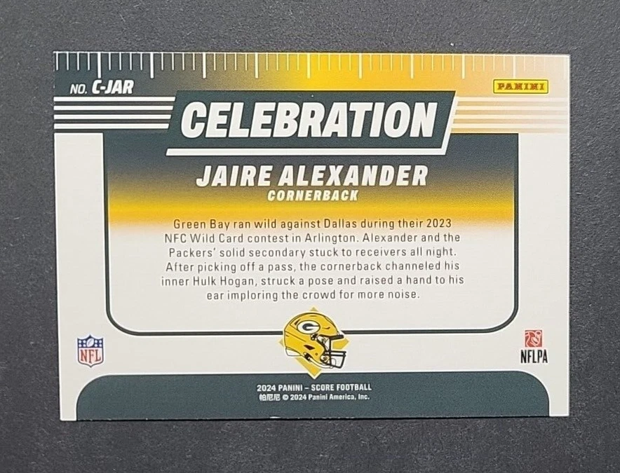 Jaire Alexander - Packers - 2024 Score - Celebration - Pink Parallel - #C-JAR - Image 2 of 2