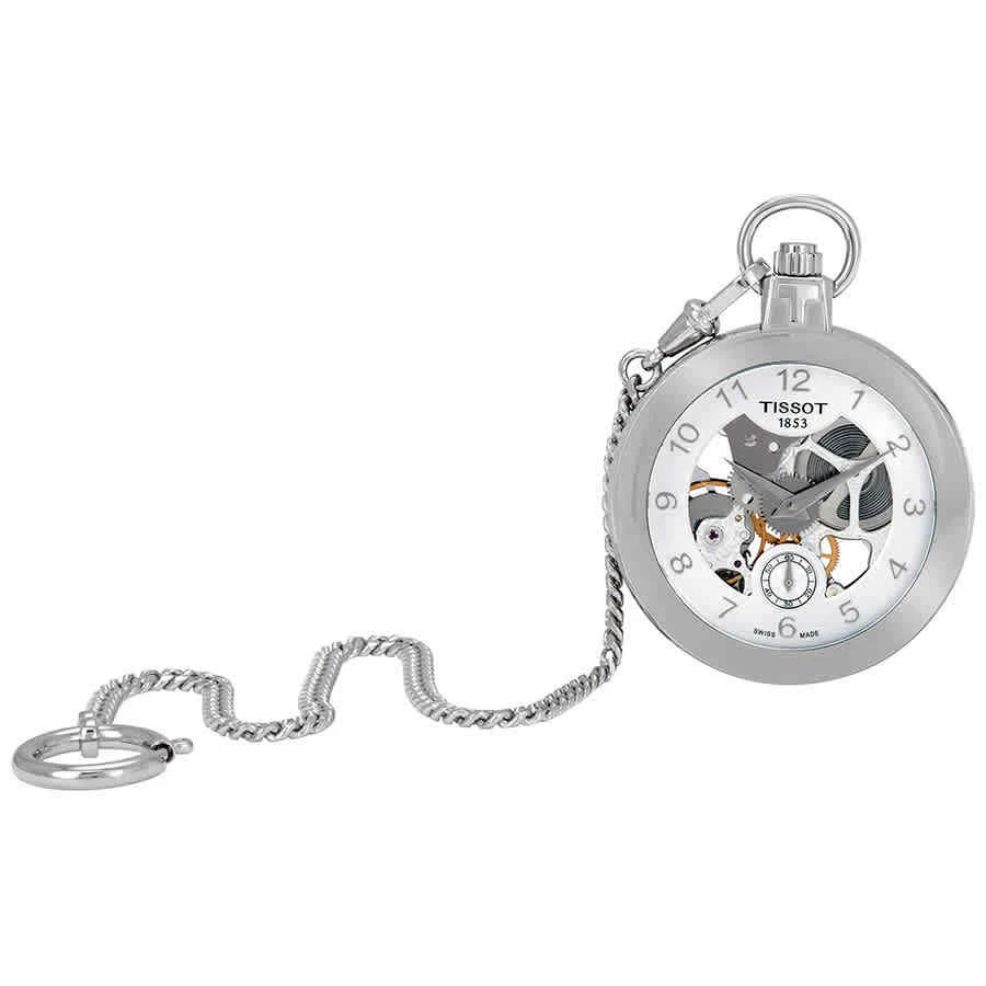 Tissot Skeleton Dial Hand Wound Pocket Watch T853.405.19.412.00 | eBay
