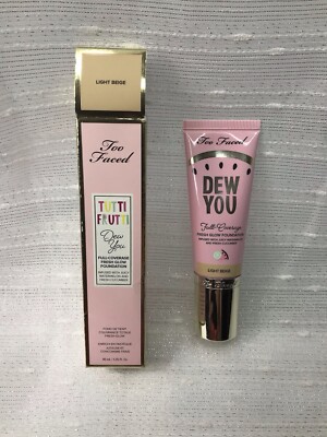 TOO FACED Tutti Frutti Dew You Fresh Glow Foundation LIGHT BEIGE 1.35 fl oz