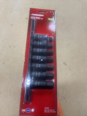 #ad Husky 7 Piece 1 2 Hex Bit Impact Socket Set SAE 1001 381 274 $34.99