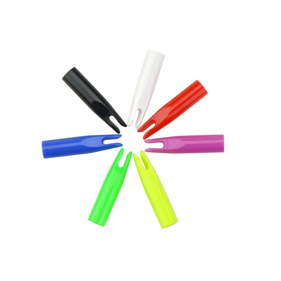 50pcs Archery Arrow Nock Tail Plastic Pin ID6/7/8mm Glue-on Nock Arrow Shaft DIY - Image 4 of 4