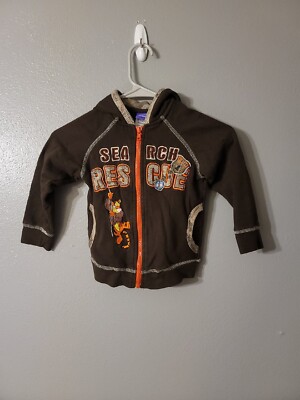 Disney Brown Toddler Tigger Full Zip Hooded Jacket Size 3T