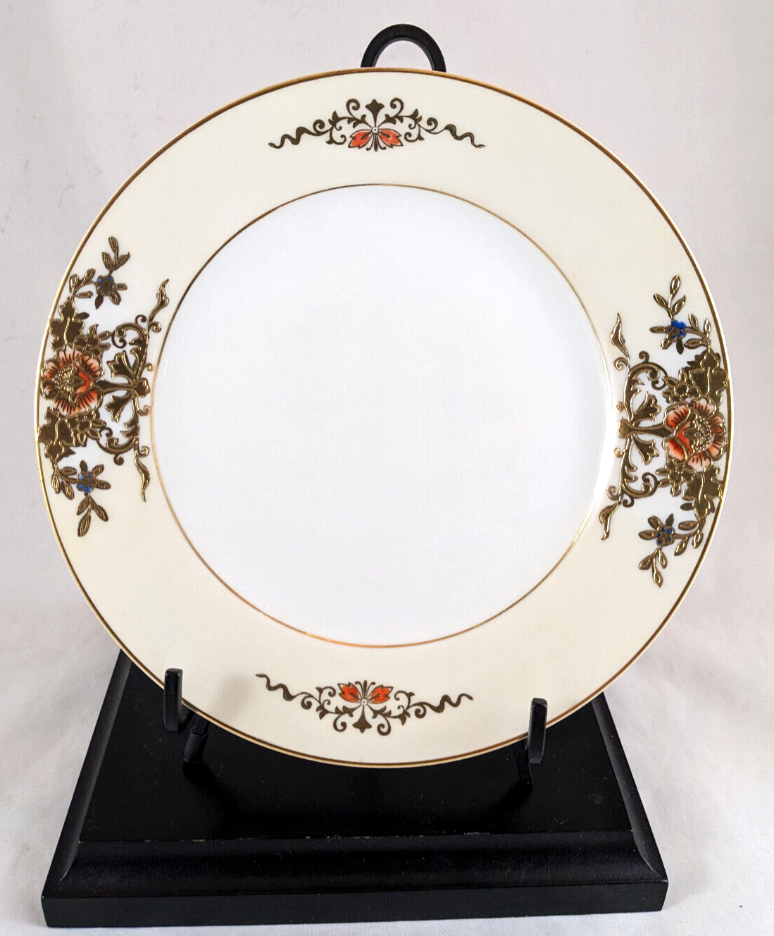 Noritake Morimura Japan 42200 Gold Moriage Orange/ Blue Flower Salad