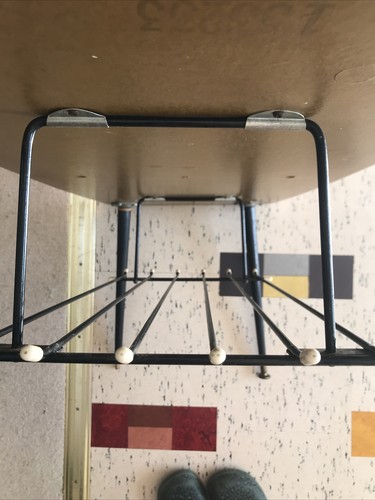 Vintage Retro 50-60s Coffee Table Wood Formica Original MidCentury Magazine Rack - Picture 14 of 24