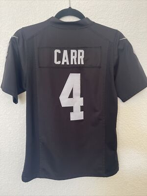 NIKE NFL Raiders CARR 4 ユニフォーム S Nike Derek Carr #4 Oakland Raiders NFL Jersey Youth Size S Black