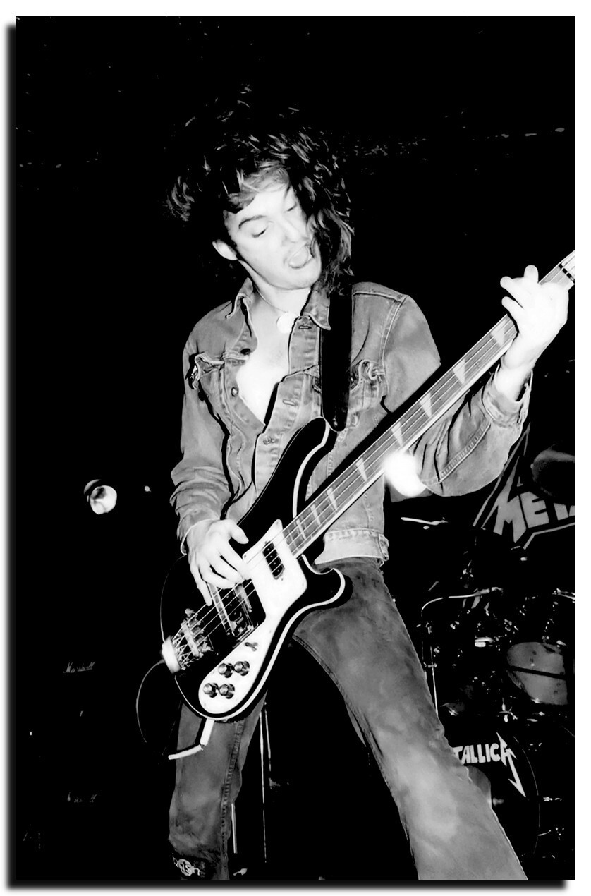 Cliff Burton Metallica Poster 24x36 Inch Photo Rare Print Wall Art Print CB01