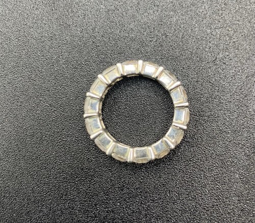 Prinzessschliff Zirkonia Eternity Bandring Größe 5,5 Sterlingsilber - Bild 4 von 9