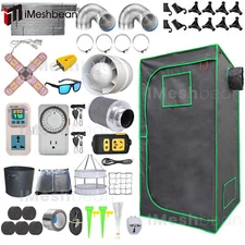 Complete Grow Tent Kit w/LED Full Spectrum Grow Light+Air Filter Kit+Duct Fan
