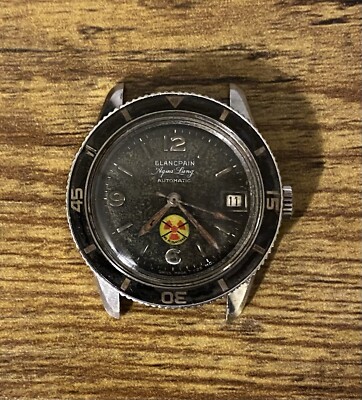 Vintage Blancpain Fifty Fathoms Aqualung No Radiation Watch ~ Read description