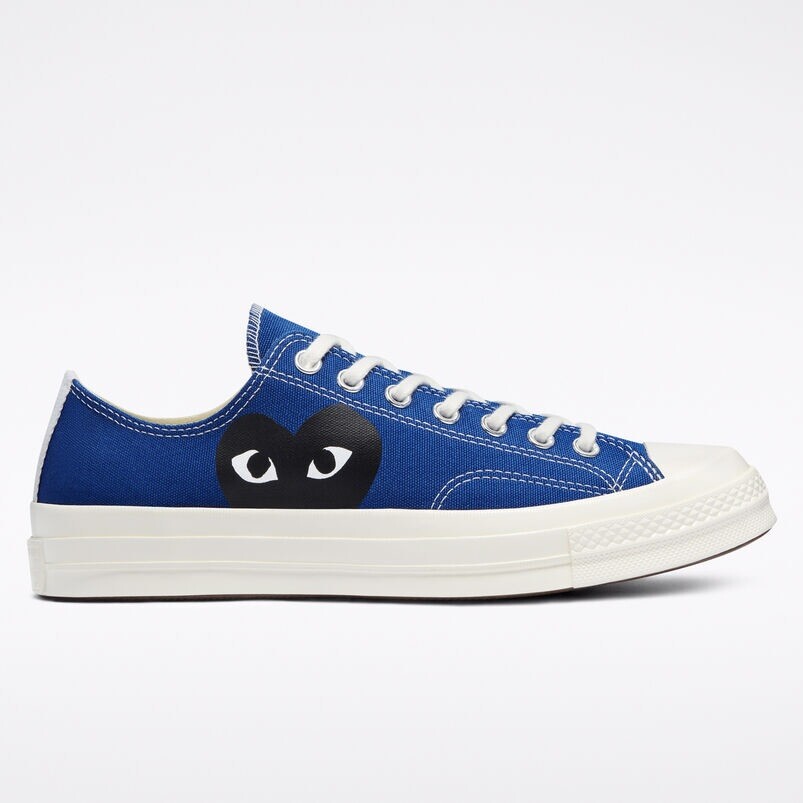 COMME DES GARCONS|SNEAKERS (PO-K103-S252-2) COMME DES GARCONS CDG PLAY CONVERSE BLUE LOW BLACK HEART AZ