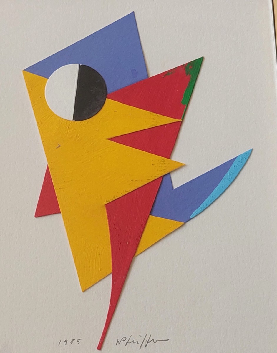 Werner PFEIFFER Signed mixed media and collage, 1985 | eBay