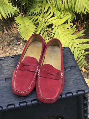 Spitz Shoes Carvela Roxie Boots Cole Haan Red Suede Flat Slip On - Main Image