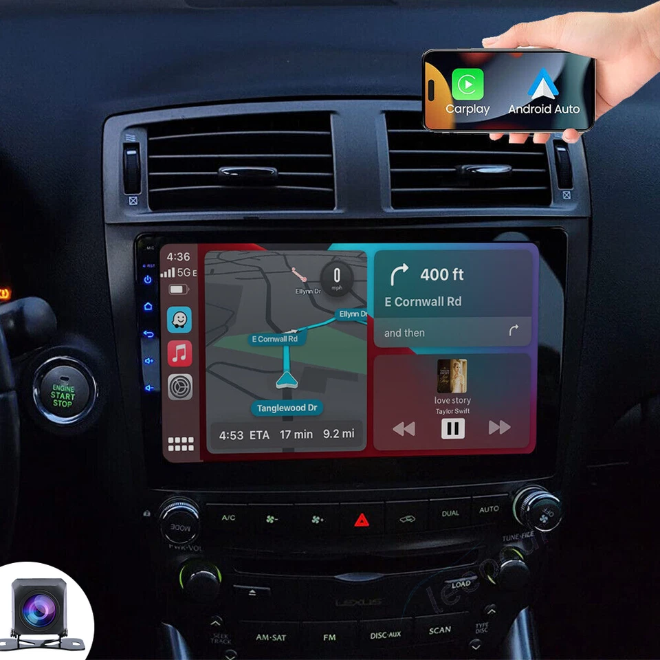 For 2006-2012 Lexus IS250 IS350 Android Apple CarPlay Car Stereo Radio GPS Navi Foto 2 de 4