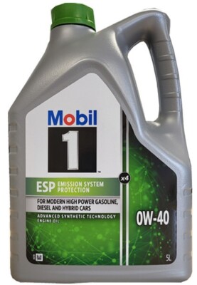 Mobil 1 ESP X4 0W 40 VW 51100 Porsche C40 ACEA C3  Motoröl 5 Liter