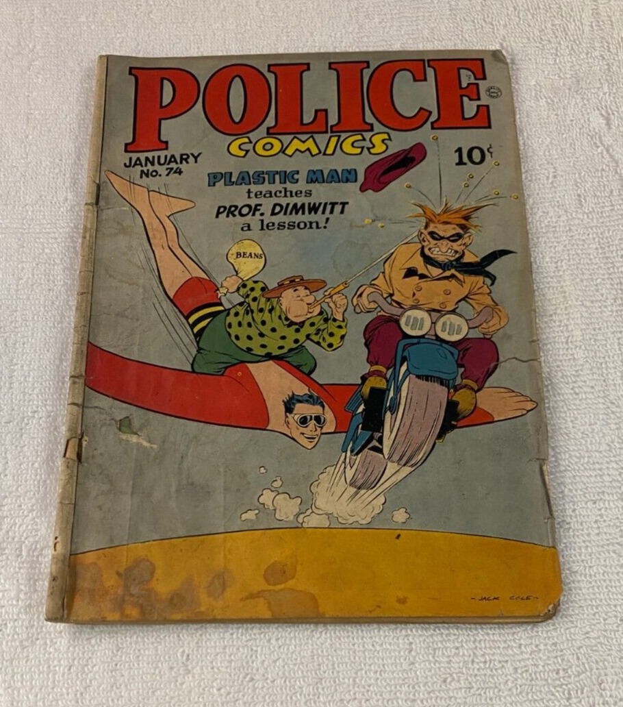Police Comics  # 74  AG   Jan. 1948    Cole cover, story & art & others