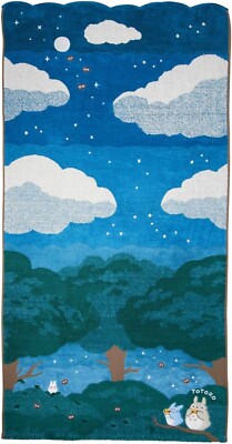 My Neighbor Totoro Bath Towel ( Moonlit Night ) 60x120cm Studio Ghibli New Japan