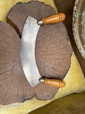 Ancien Hachoir Couteau Couperet Demie L’une Berceuse 