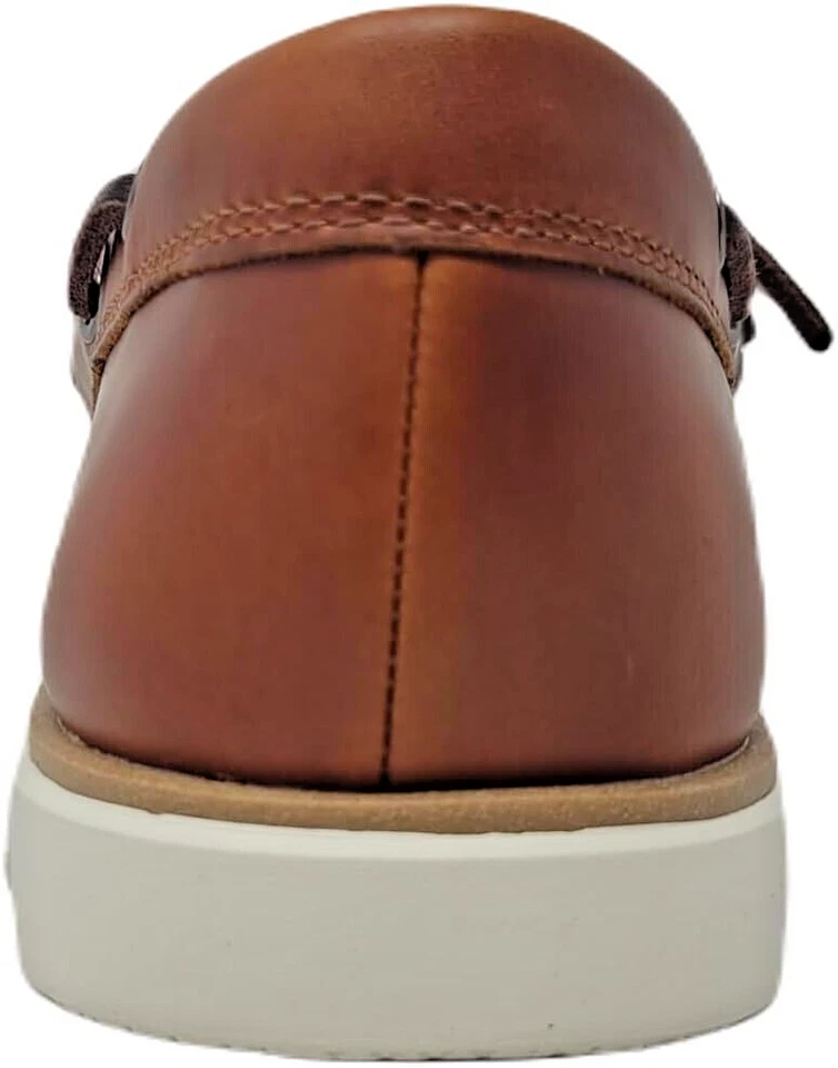 Cole Haan Para Hombres Marrón Tostado Marfil Grand Atlantic Cuero Barco Zapato Talla 12 CH-011 Foto 4 de 4