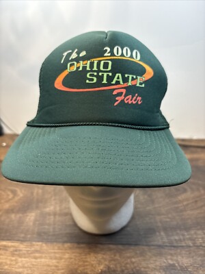 Vintage 2000 Ohio State Fair Trucker Hat Snapback Dad Cap Mesh Rope 5 Panel