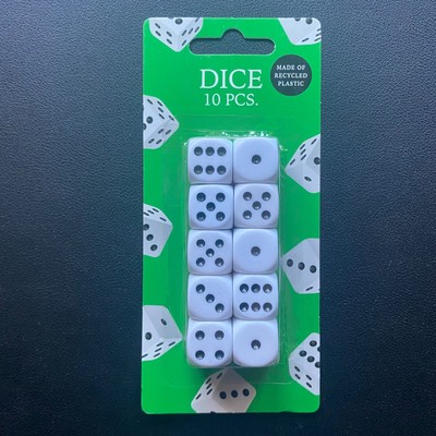 Würfel Set 10 Stück Dice Weiß Spielwürfel Ersatz Brettspiel NEU OVP