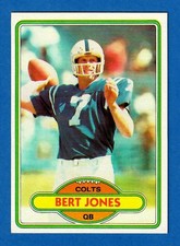 1980 Topps Football,Bert Jones,Baltimore Colts,#45,LSU,Quarterback,$2.00 Ship,#3