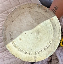 Weeks Bros Akron Ohio Stoneware Crock Jar Antique Salt Glaze Pottery 9"