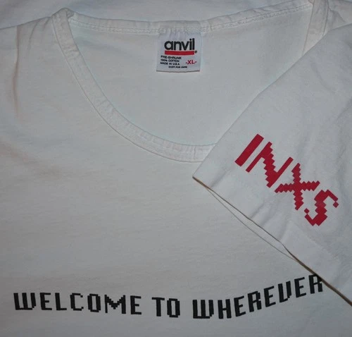 INXS original Rare! 80's 90's concert tee shirt 1990s vintage concert t-shirt, vintage, size XL, single stitch, B+ condition