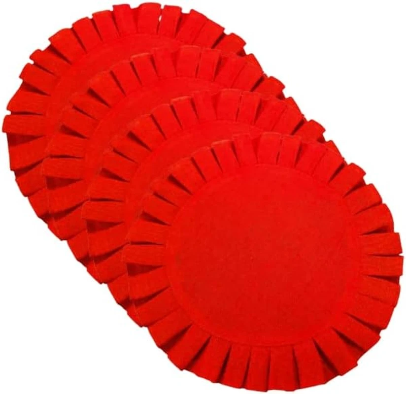 Rüsche Sackleinen rustikale Jute Tischsets 4er Set für Esstische, Erntedankfest Hol