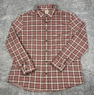 Faherty Shirt Mens 2XL Coastline Supima Cotton Multicolor Plaid Long Sleeve