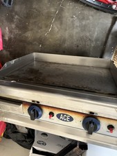 ACE EN-643, 2 Burner Nat Gas Griddle, 60cm/600mm - Mild Steel 