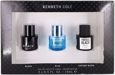 Kenneth Cole for Men Set: Eau de Toilette x3 0.5 0.5 0.5oz Damaged Box New
