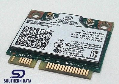 Intel Dual Band Wireless-N 7260/AC7260 7260HMW AN 802.11a/g/n Wifi + Bluetooth