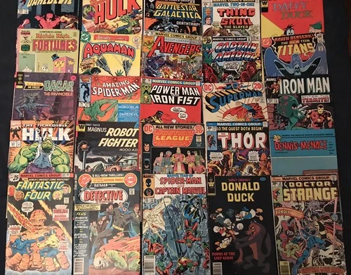 HUGE BRONZE LOT of 25 Comics: Spider-Man, Batman, Hulk, Superman, Avengers...