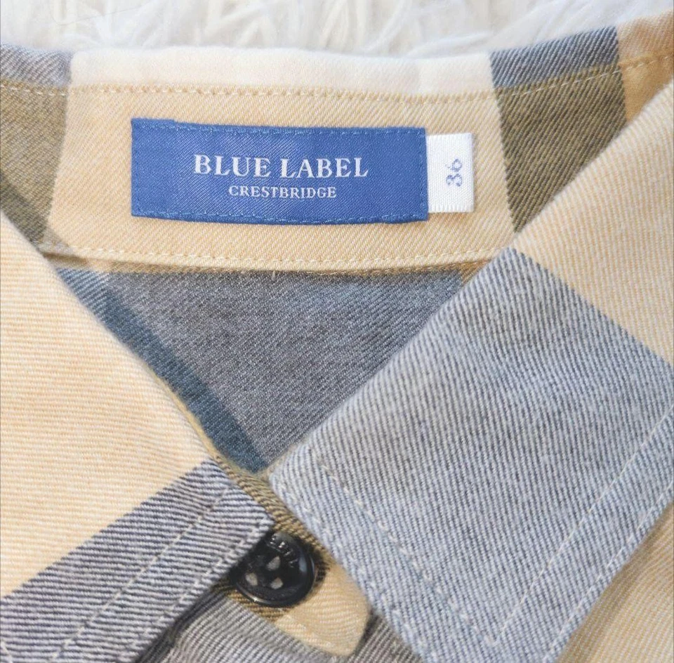 Burberry Blue Label Flare Dress with Belt Check Pattern Size 36 Length 87cm - Image 4 of 4