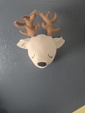 Nursery Wall Little Love By Nojo Decor 3-D Deer Plush White Head Wall Mount/VG