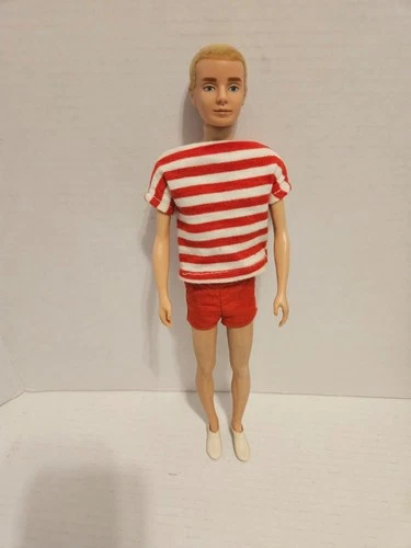 Vintage Ken Doll Flocked Blonde Barbie Collection Original 1960