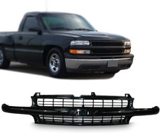Front Grille Grill Black Compatible With 1999-2002 Chevrolet Silverado 1500 2500 Front Grille Grill Black Compatible With 1999-2002 Chevrolet Silverado 1500 2500