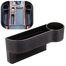 Car Seat Gap Filler Organizer Between Front seat for Passenger Side, Black