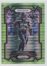 2023 Panini Prizm Rookies Neon Green Pulsar Prizm Derick Hall #388 16xg