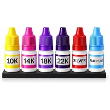 Gold Silver Platinum Testing Kit 10k 14k 18k 22k .999 .925 Acid Test Stone