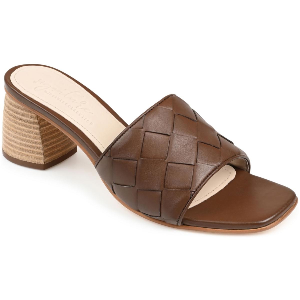 Фирменные женские туфли Kellee из плетеной кожи без шнуровки на каблуке Journee Signature BHFO 4573