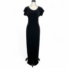 Vintage Y2K Jump Apparel Velvet Maxi Prom Dress Size 11/12 Gown Elegant Wedding