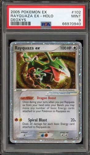 Pokemon Rayquaza ex EX Deoxys Holo Ultra Rare #102 PSA 9 Mint