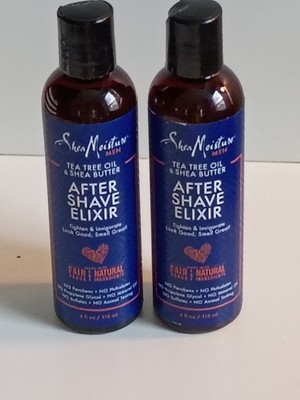 2 Shea Moisture AFTER SHAVE ELIXIR Tea Tree Oil Shea & Butter - 4 Fl Oz